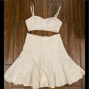 BCBG bralette and skirt set